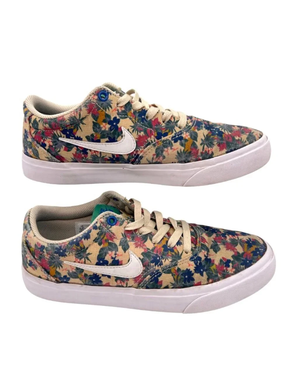 Nike SB Charge Floral Print Canvas Sneakers Womens Shoes 6.5Y Solarsoft Insole - Picture 3 of 12